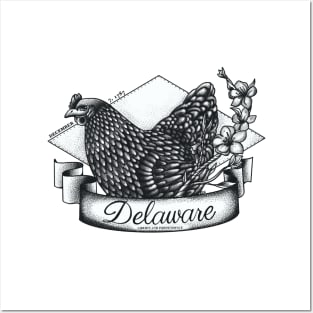 Delaware State Bird and Flower Posters and Art